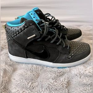 Nike CPTM X Nike Dunk High All Star Men’s size 10.5 RARE! Black & Teal w/ spikes